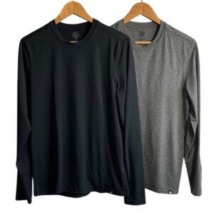 REI Men's Active Black and Gray Long Sleeve Tees